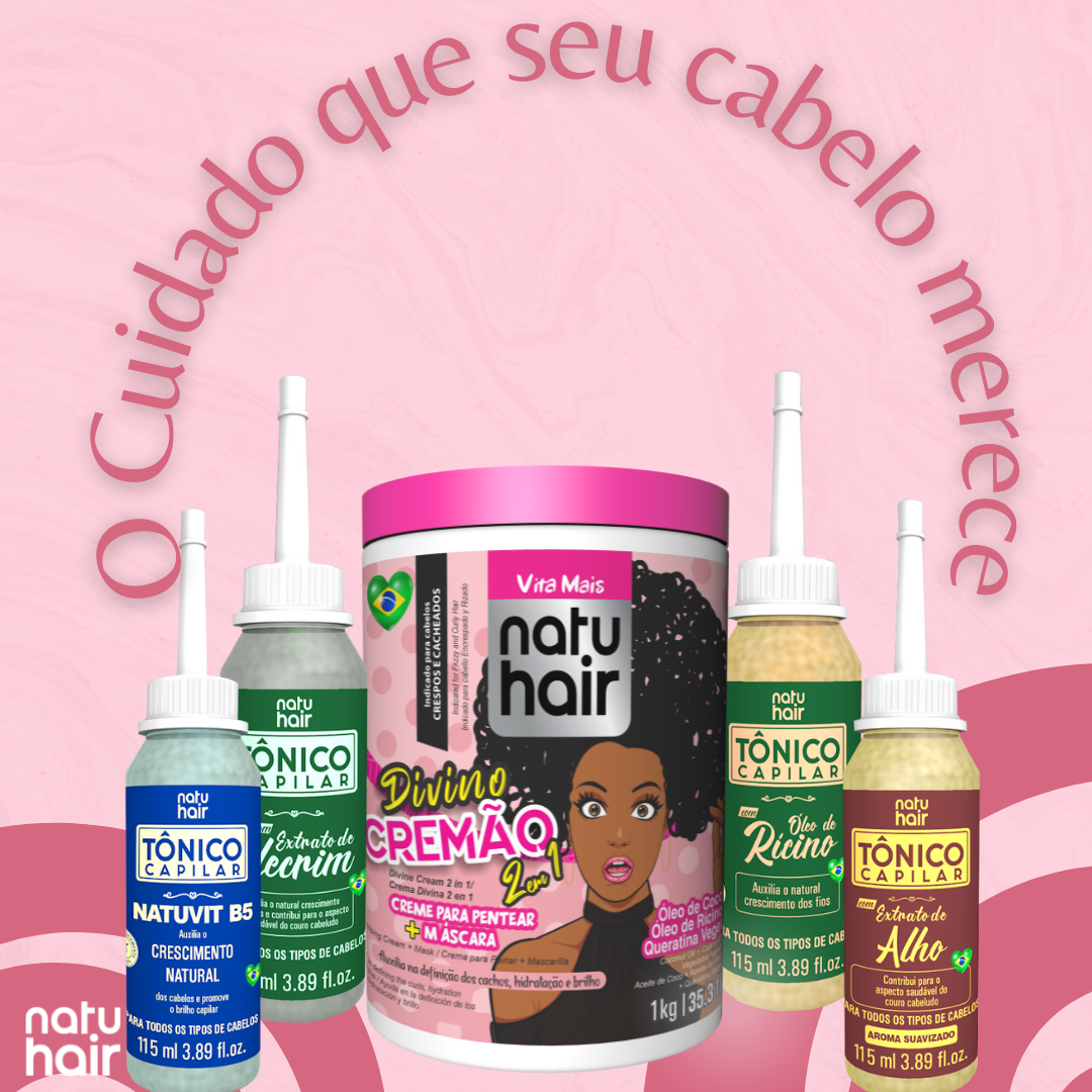 Condicionador Vita Mais NatuHair Óleo de Rícino 500ml - NatuHair Cosméticos  - Naturalmente Você!